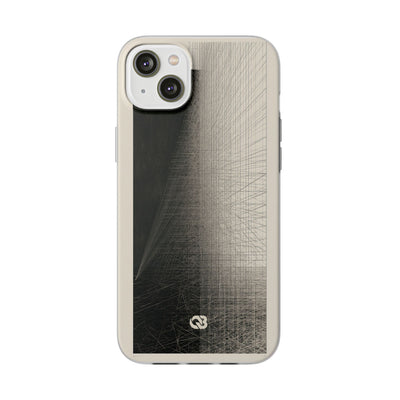 Beige Lite Phone Case for iPhone - Brutalist Graphite Grid