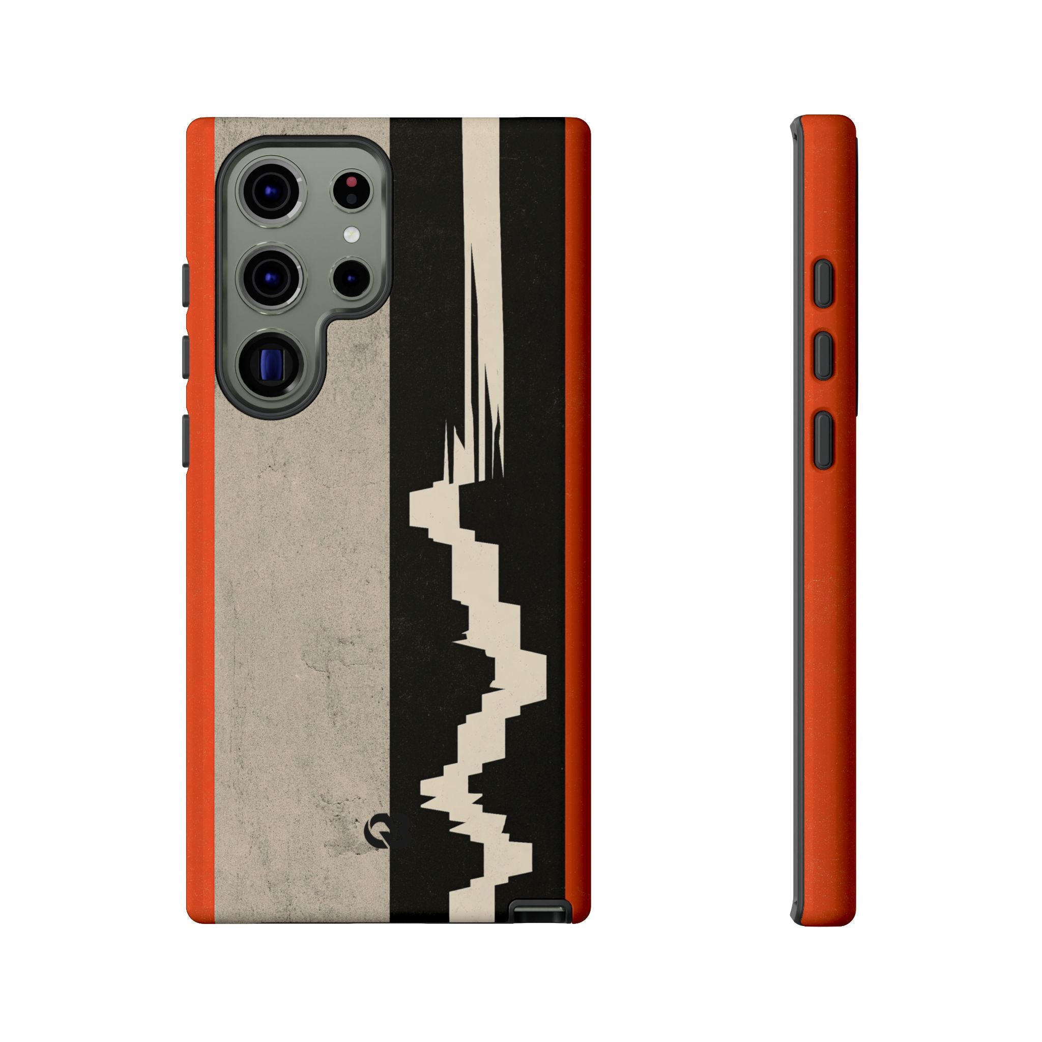 Orange Tough Phone Case for Samsung - Orange Monolith Rift