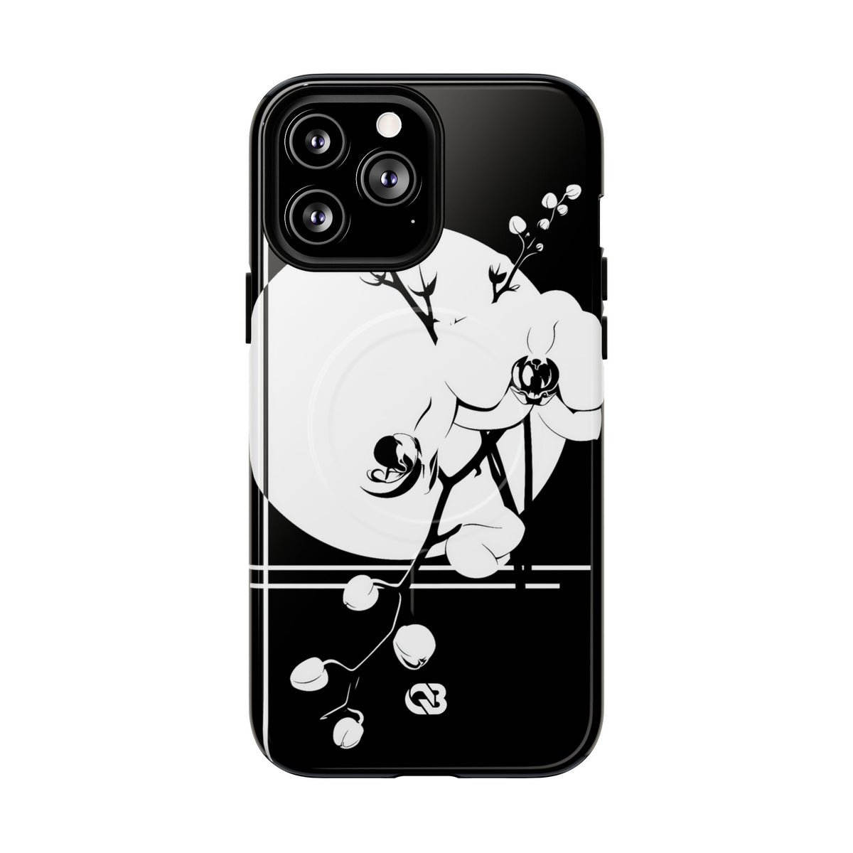 Nocturne Orchid Bloom · Tough 2.0 Magnetic Phone Case for iPhone · Black