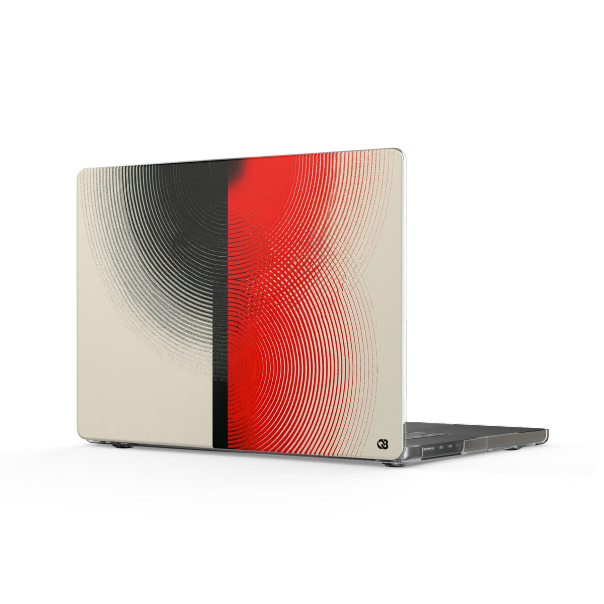 Concentric Orbit · Clear Hard Case for MacBook · Red