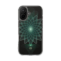 Green Impact MagSafe Phone Case for iPhone - Cyan Signal Bloom