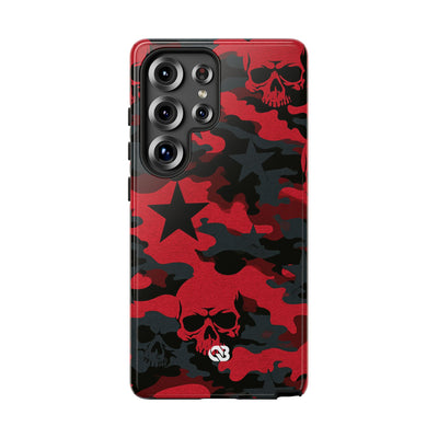 Crimson Skull Camo · Tough Phone Case for Samsung · Red