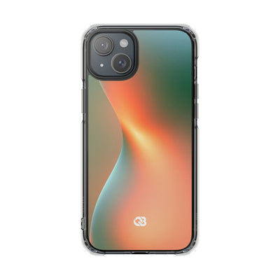 Radiant Contour · Clear Impact Magnetic Phone Case for iPhone · Orange