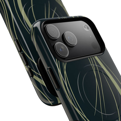 Green Tough 2.0 Magsafe Phone Case for iPhone - Obsidian Sage Flow