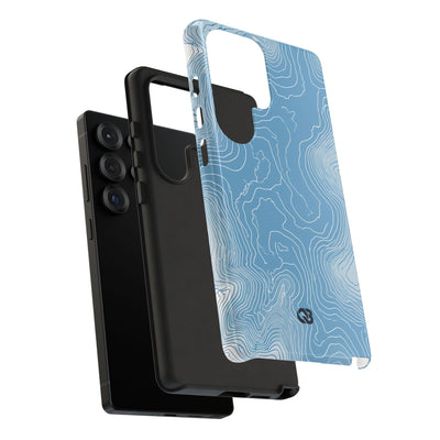 Blue Tough Phone Case for Samsung - Glacial Ridge Topo