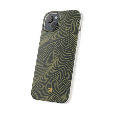 Green Lite Phone Case for iPhone - Dark Olive Plume