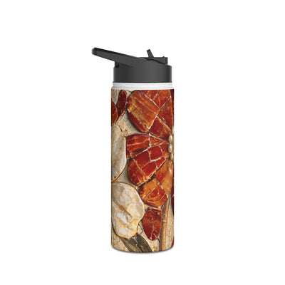Carnelian Pearl Bloom · Insulated Water Bottle · Orange