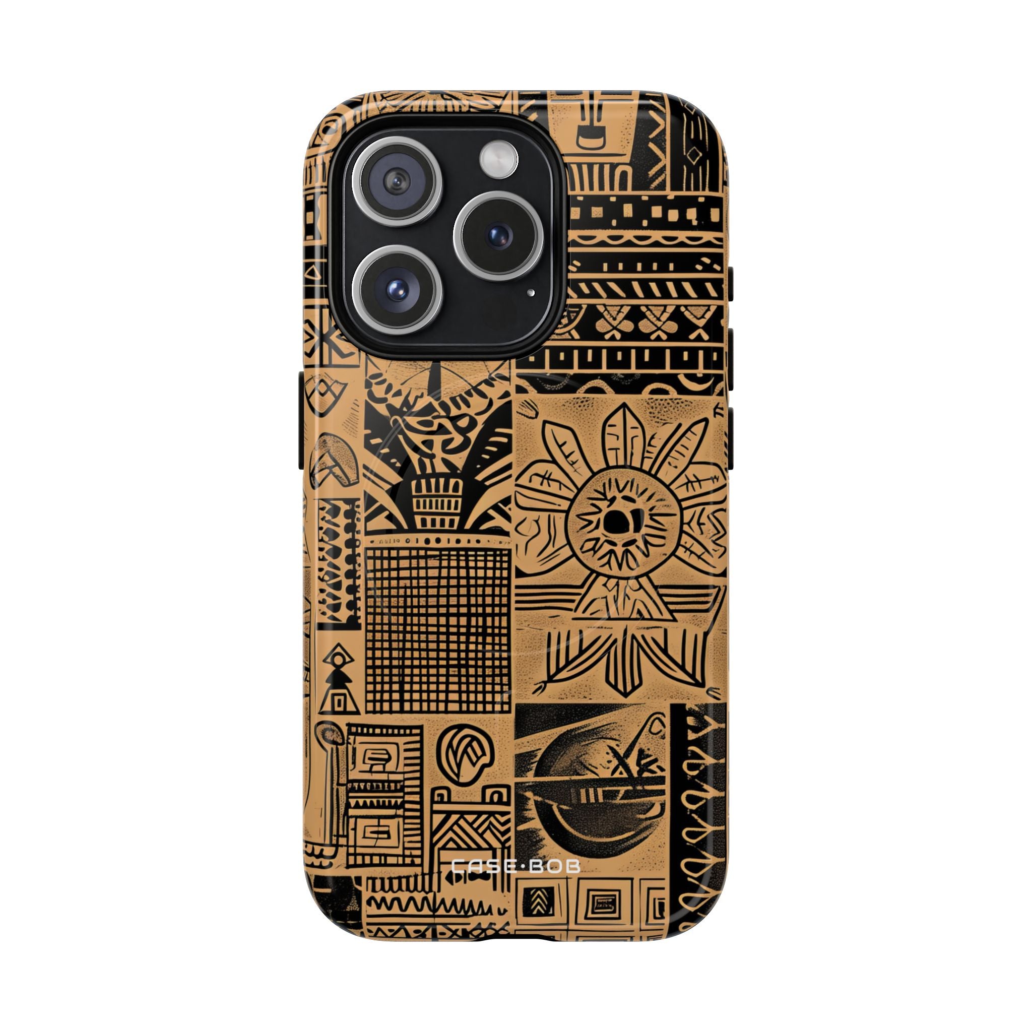 Tribal Faces iPhone 15 Pro Cover - Tough+