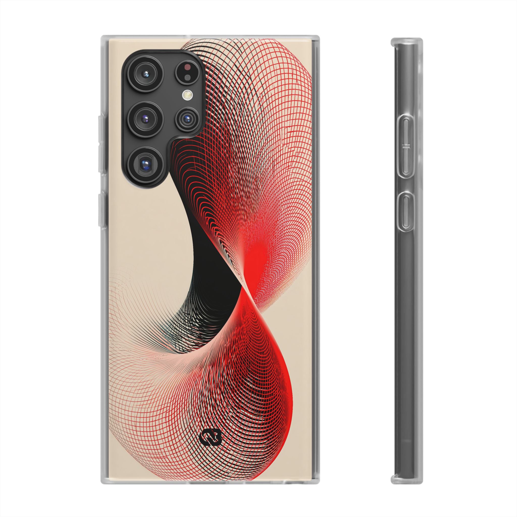 Red Lite Phone Case for Samsung - Crimson Grid Vortex