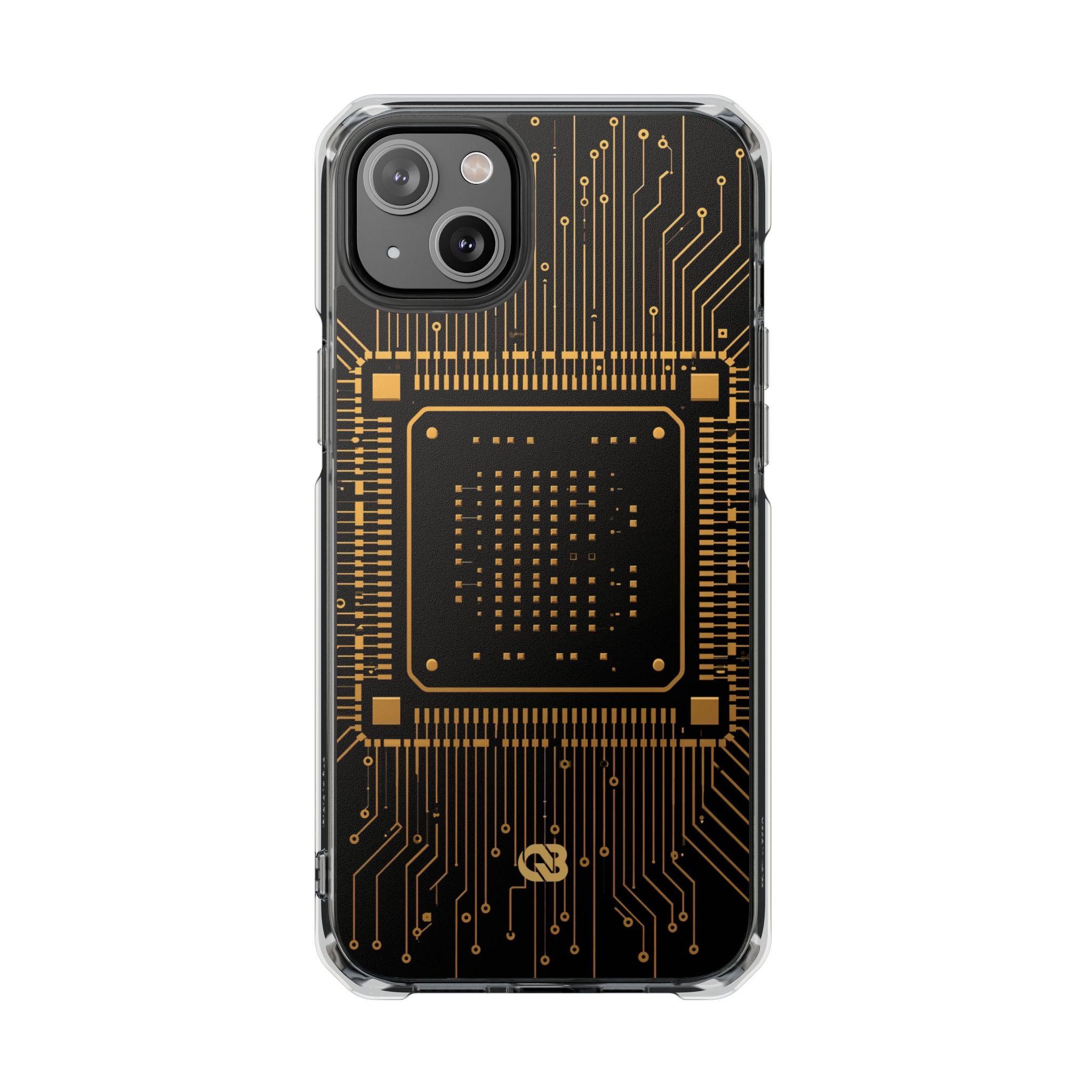 Gold Impact MagSafe Phone Case for iPhone - Cyber Gold Processor