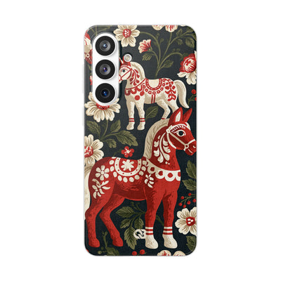 Nordic Dala Meadow · Lite Phone Case for Samsung · Red