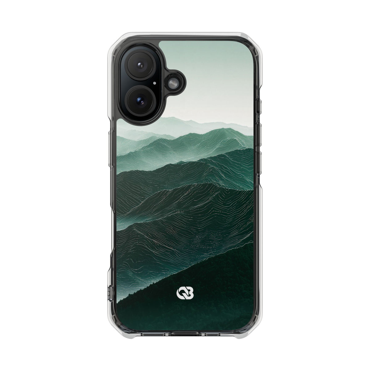 Alpine Mist · Clear Impact Magnetic Phone Case for iPhone · Green