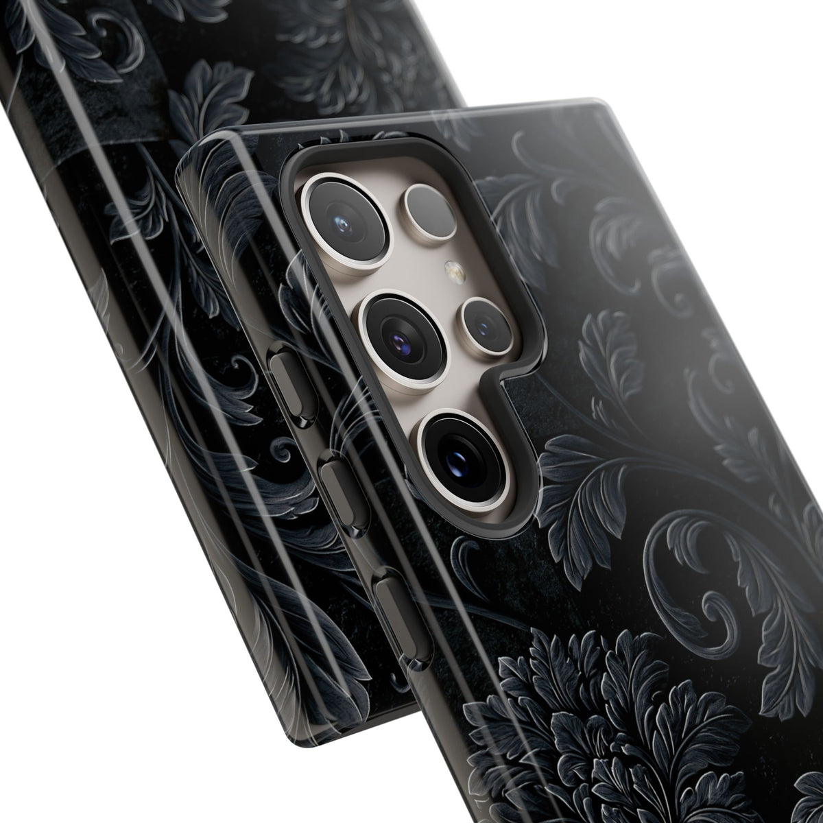 Obsidian Damask · Tough Phone Case for Samsung · Black
