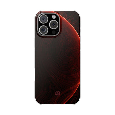 Red Lite Phone Case for iPhone - Crimson Flare Flux