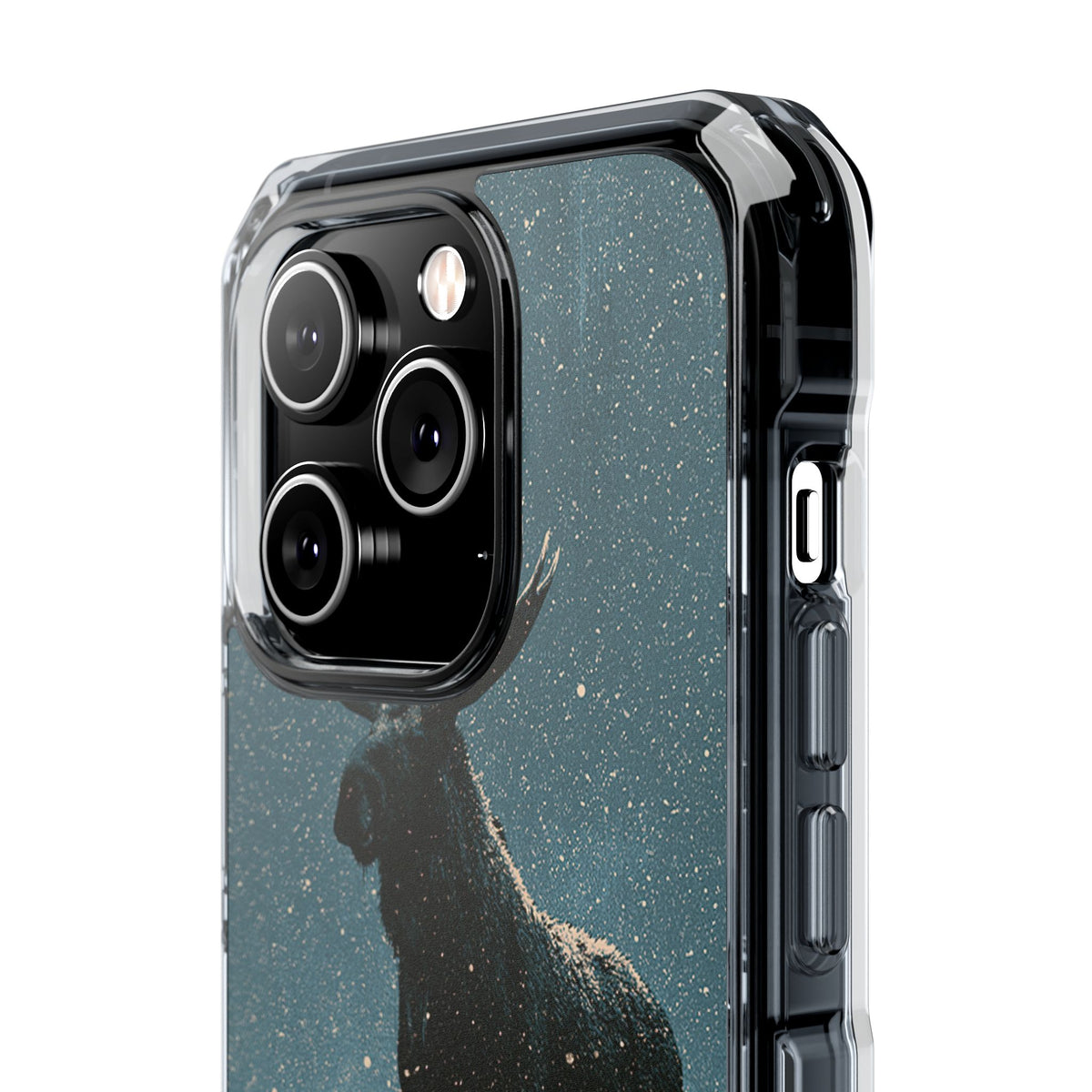 Nordic Boreal Moose · Clear Impact Magnetic Phone Case for iPhone · Blue