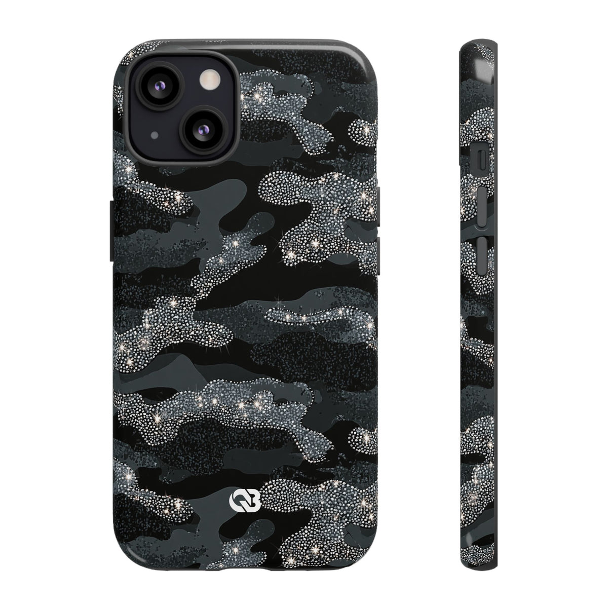 Glitter Shadow Camo · Tough Phone Case for iPhone · Black