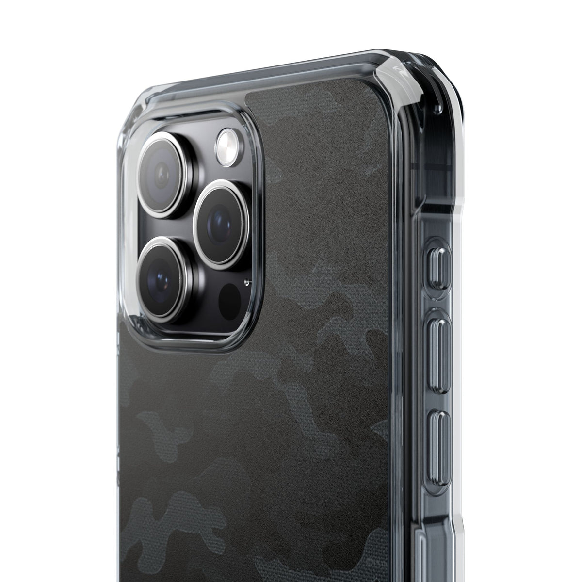 Blackout Urban Camo · Clear Impact Magnetic Phone Case for iPhone · Black