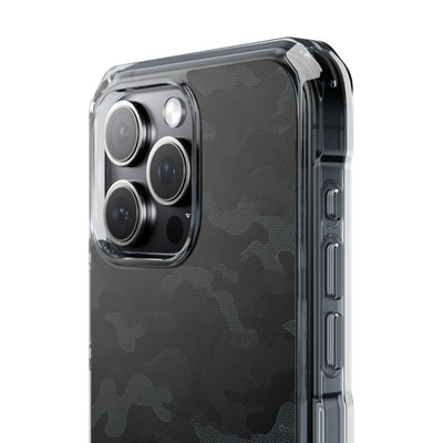 Blackout Urban Camo · Clear Impact Magnetic Phone Case for iPhone · Black