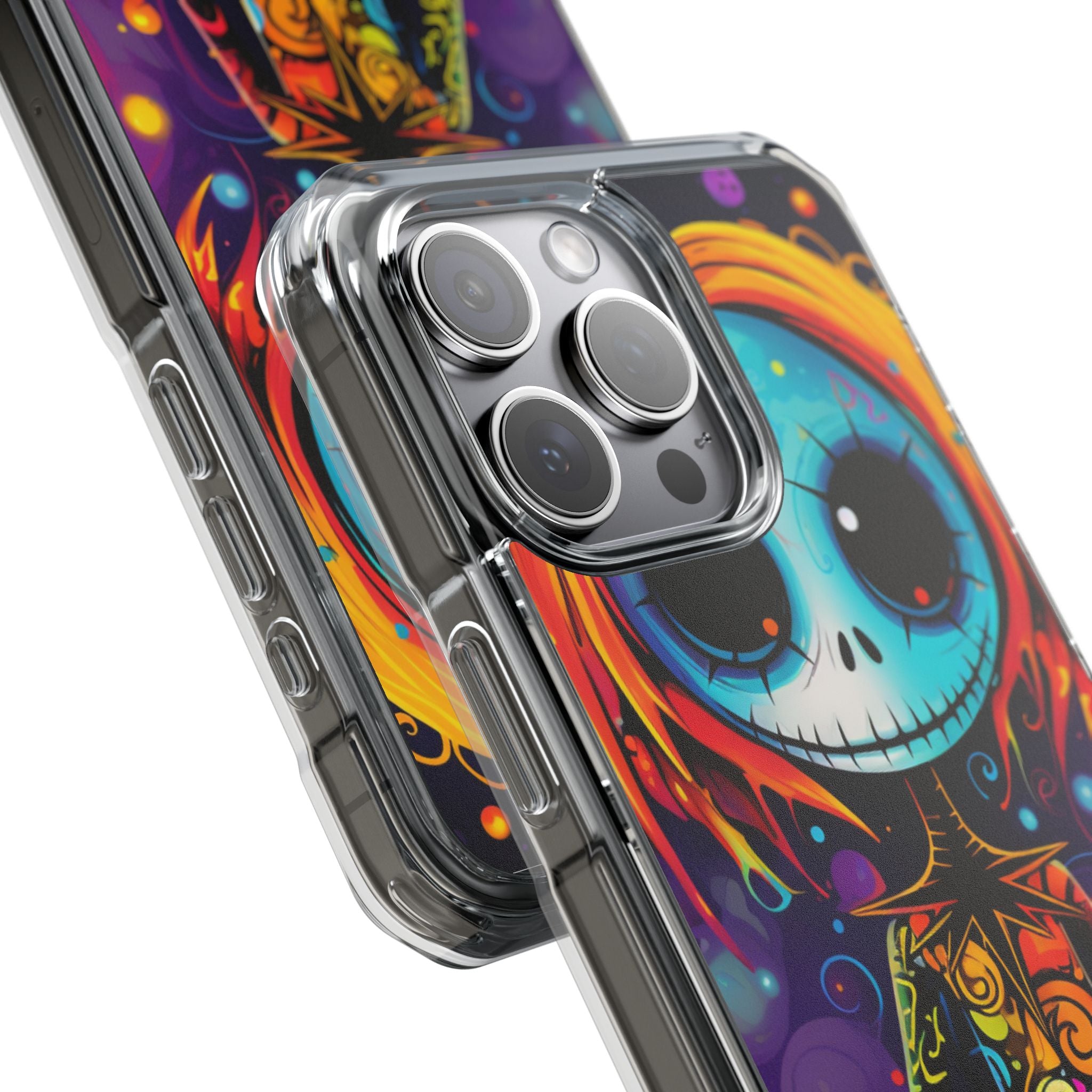 Blue Skull Swirl iPhone 15 Pro Max Case - Impact - CASE•BOB