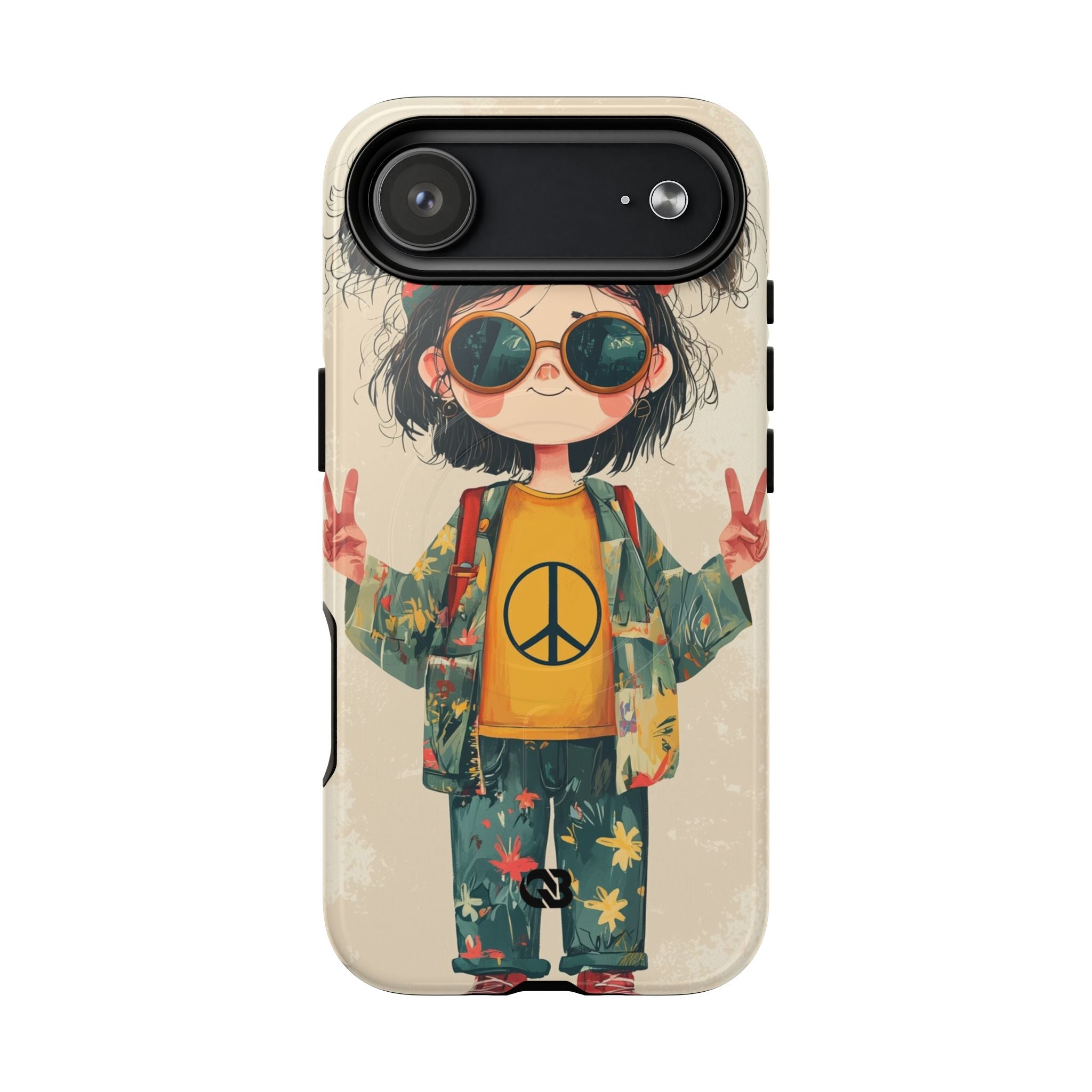 Retro Peace Girl · Tough+ Phone Case for iPhone · Magsafe