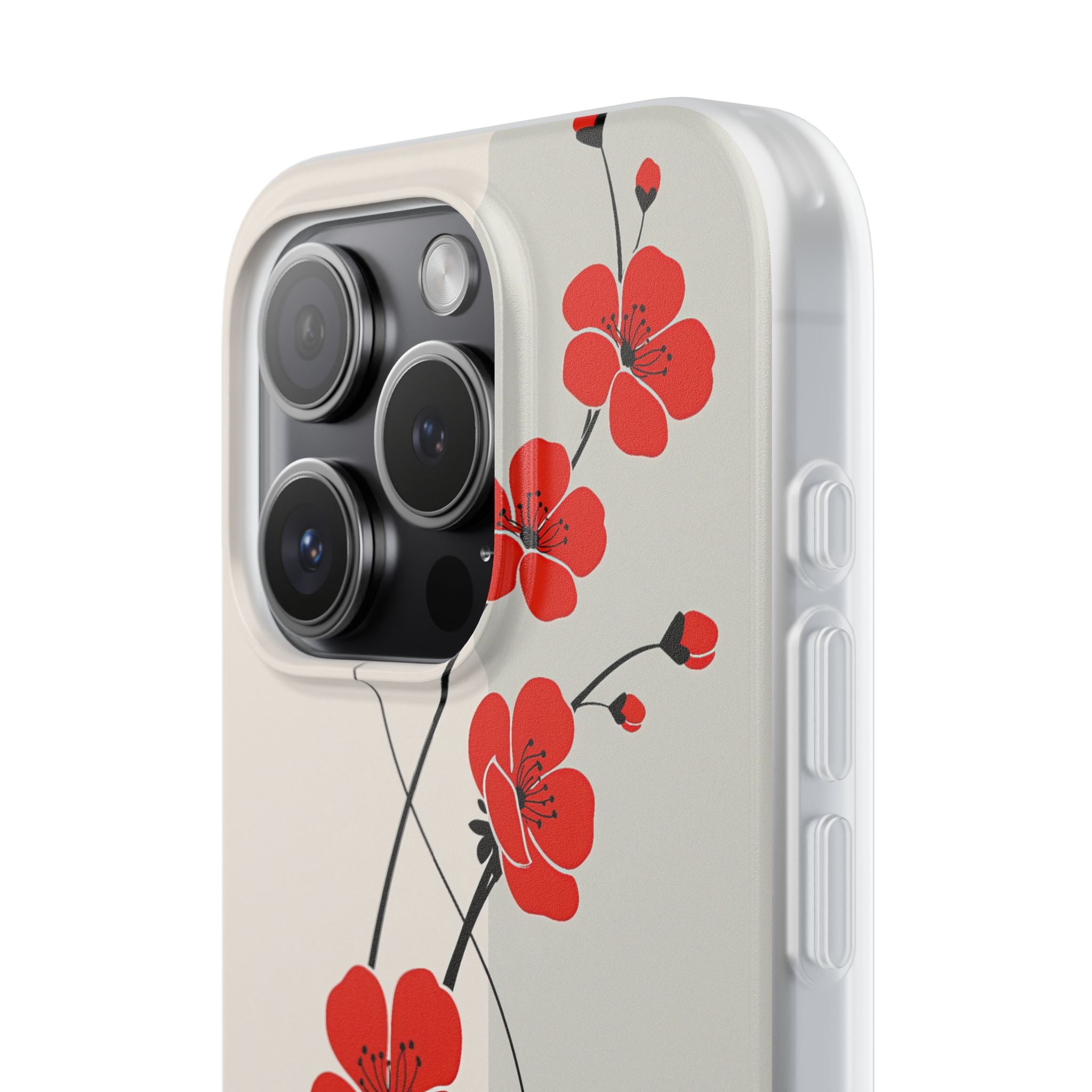 Red Lite Phone Case for iPhone - Crimson Plum Ink