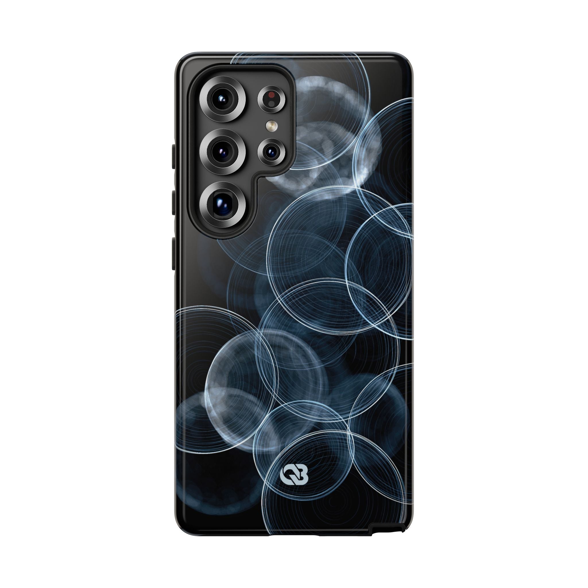 Blue Tough Phone Case for Samsung - Cyan Pulse Ripple