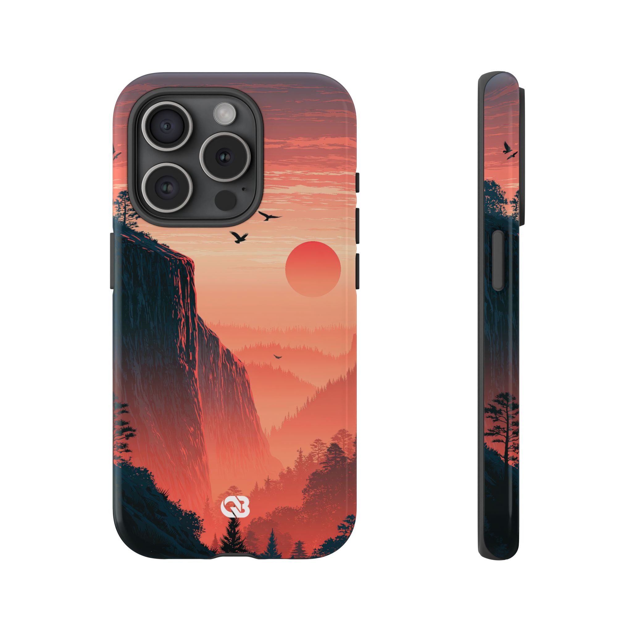 Orange Tough Phone Case for iPhone - Crimson Ridge Flight