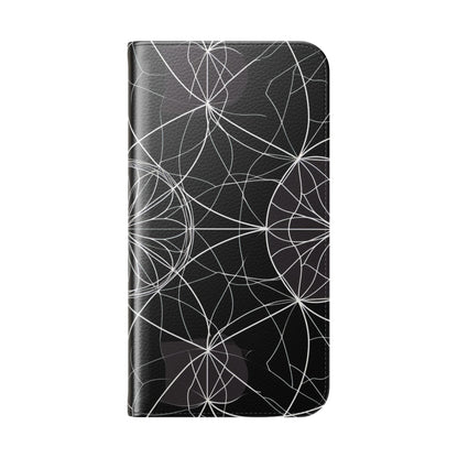 Witte Mandala Straling - iPhone 15 Plus Case - Portemonnee