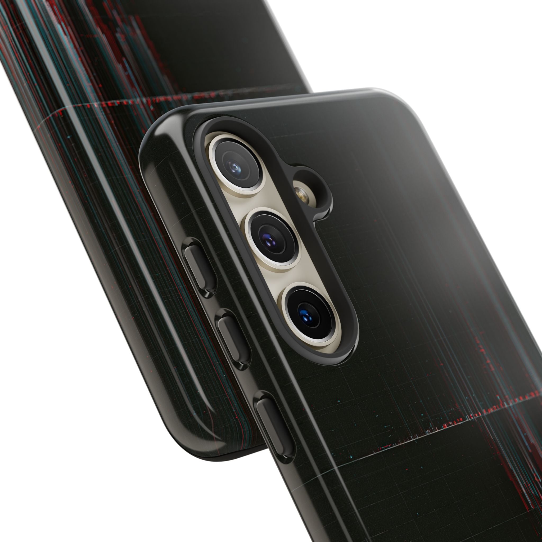 Black Tough Phone Case for Samsung - Corrupted Data Stream