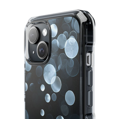 Black Impact MagSafe Phone Case for iPhone - Silver Orbit Glow