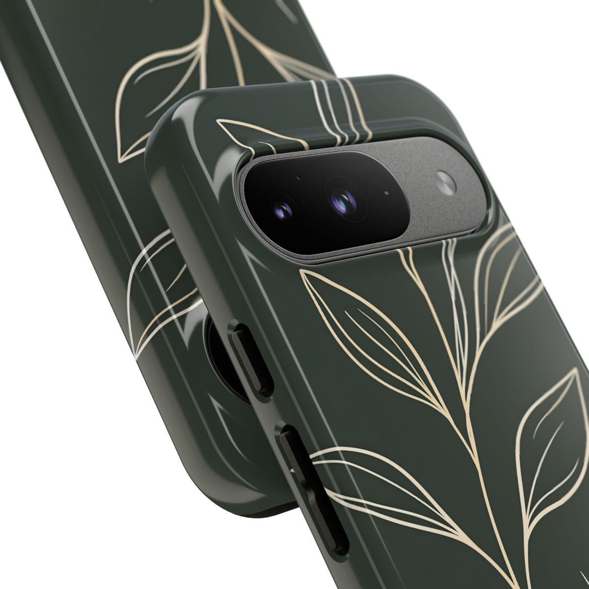 Minimal Botanical Stem · Tough Phone Case for Pixel ·  Green