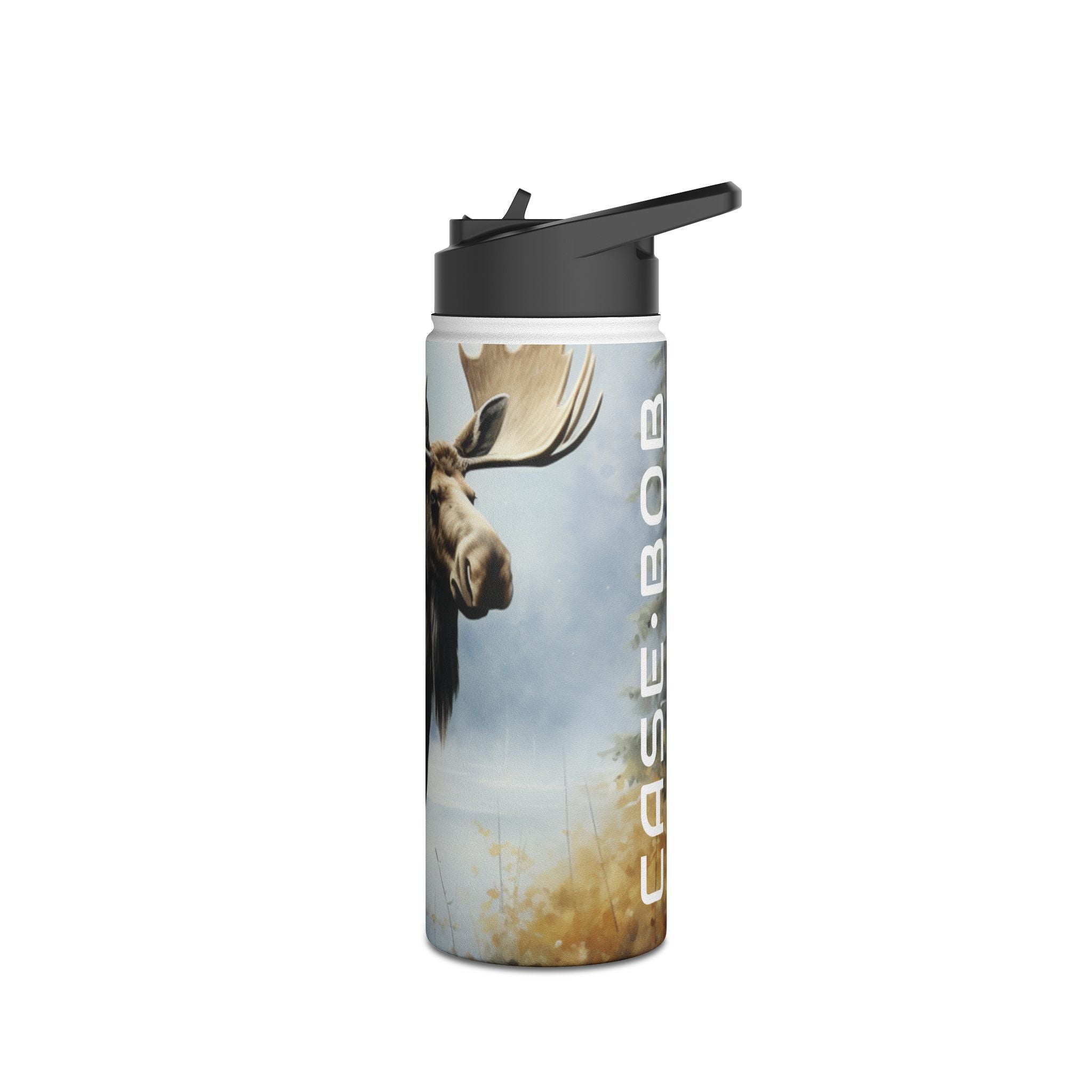 Misty Moose Reflection - Stainless Steel Water Bottle