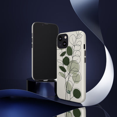 Eucalyptus Foliage Study · Tough Phone Case for iPhone · Green