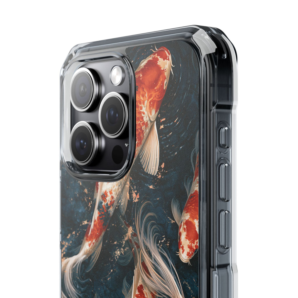 Imperial Nishikigoi · Clear Impact Magnetic Phone Case for iPhone ·  Blue