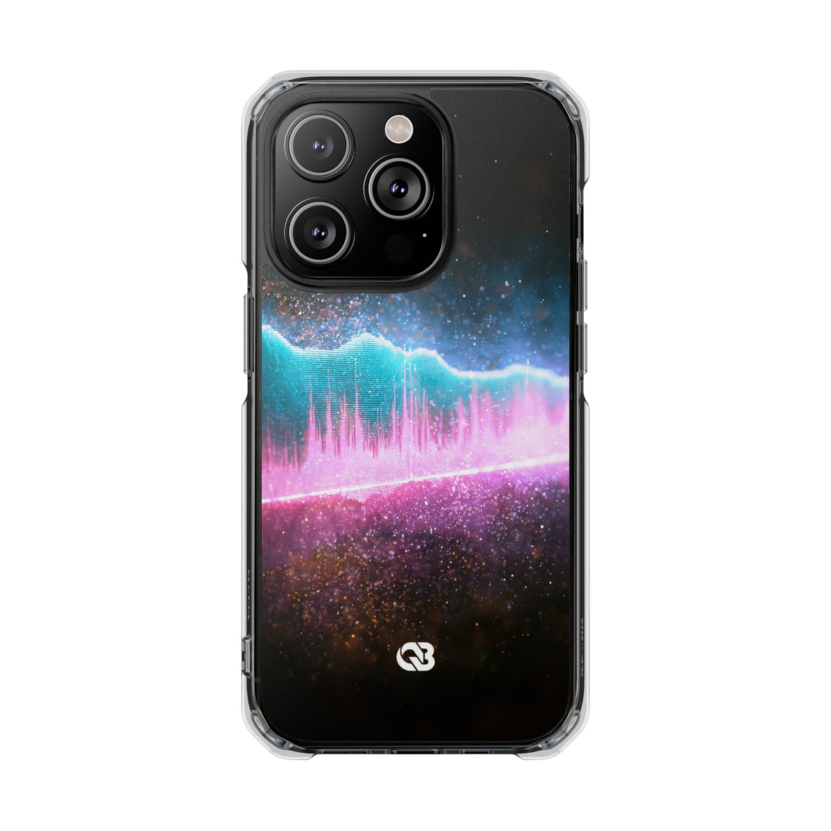 Digital Frequency · Clear Impact Magnetic Phone Case for iPhone · Pink