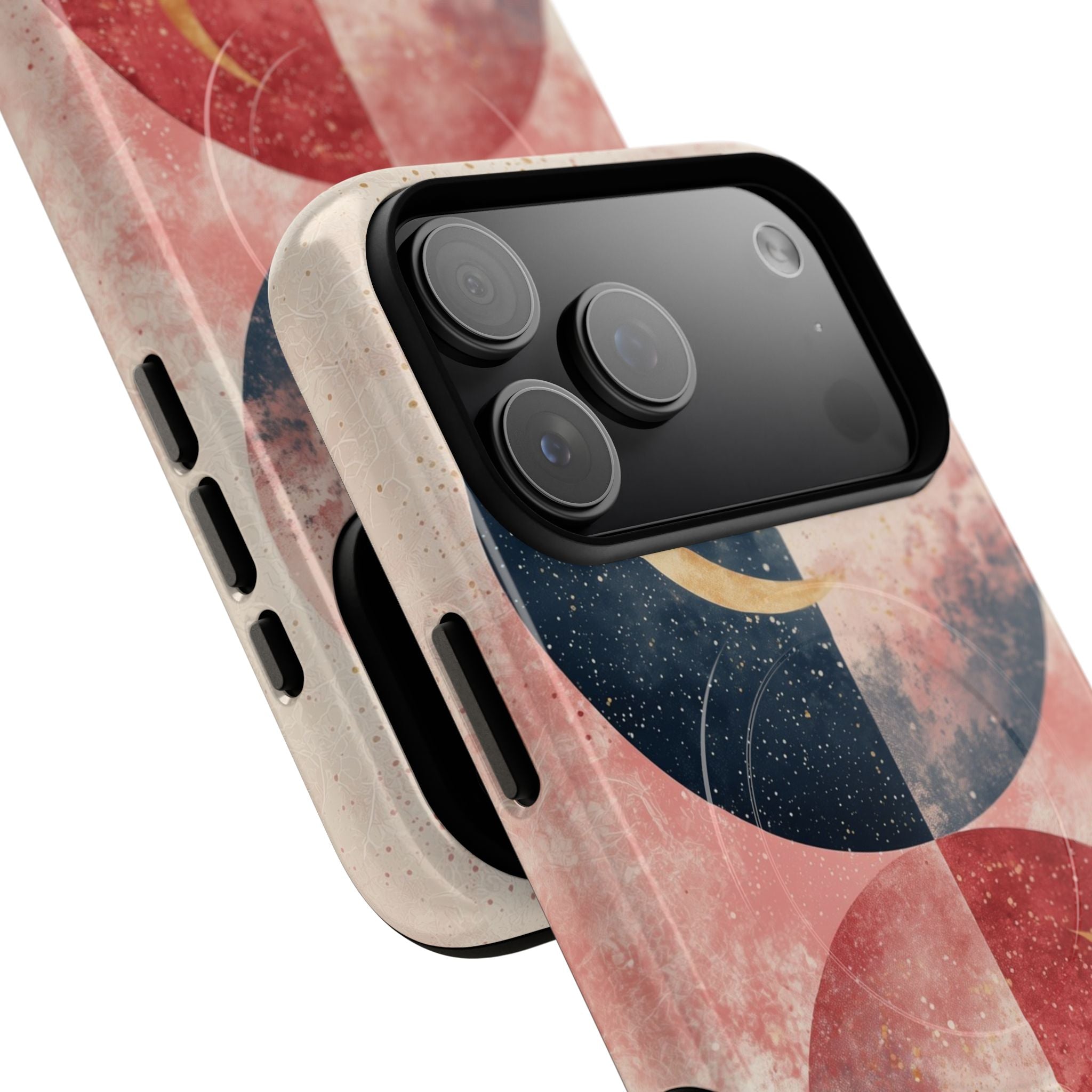 Golden Crescent Circles iPhone 17 Pro Max Case - Tough+ - CASE•BOB