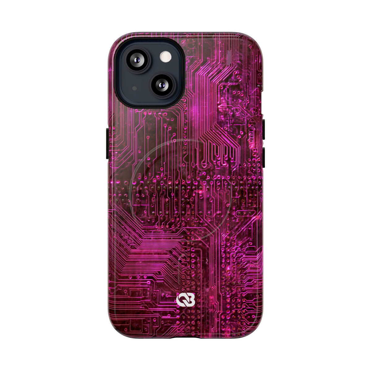 Magenta Circuit Trace · Tough 2.0 Magnetic Phone Case for iPhone · Pink