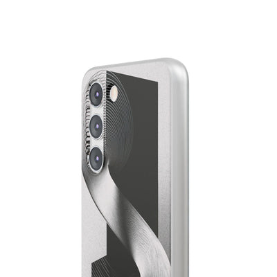 Grey Lite Phone Case for Samsung - Obsidian Moiré Wave