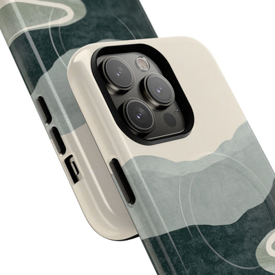 Green Tough 2.0 Magsafe Phone Case for iPhone - Misty Sage Valley