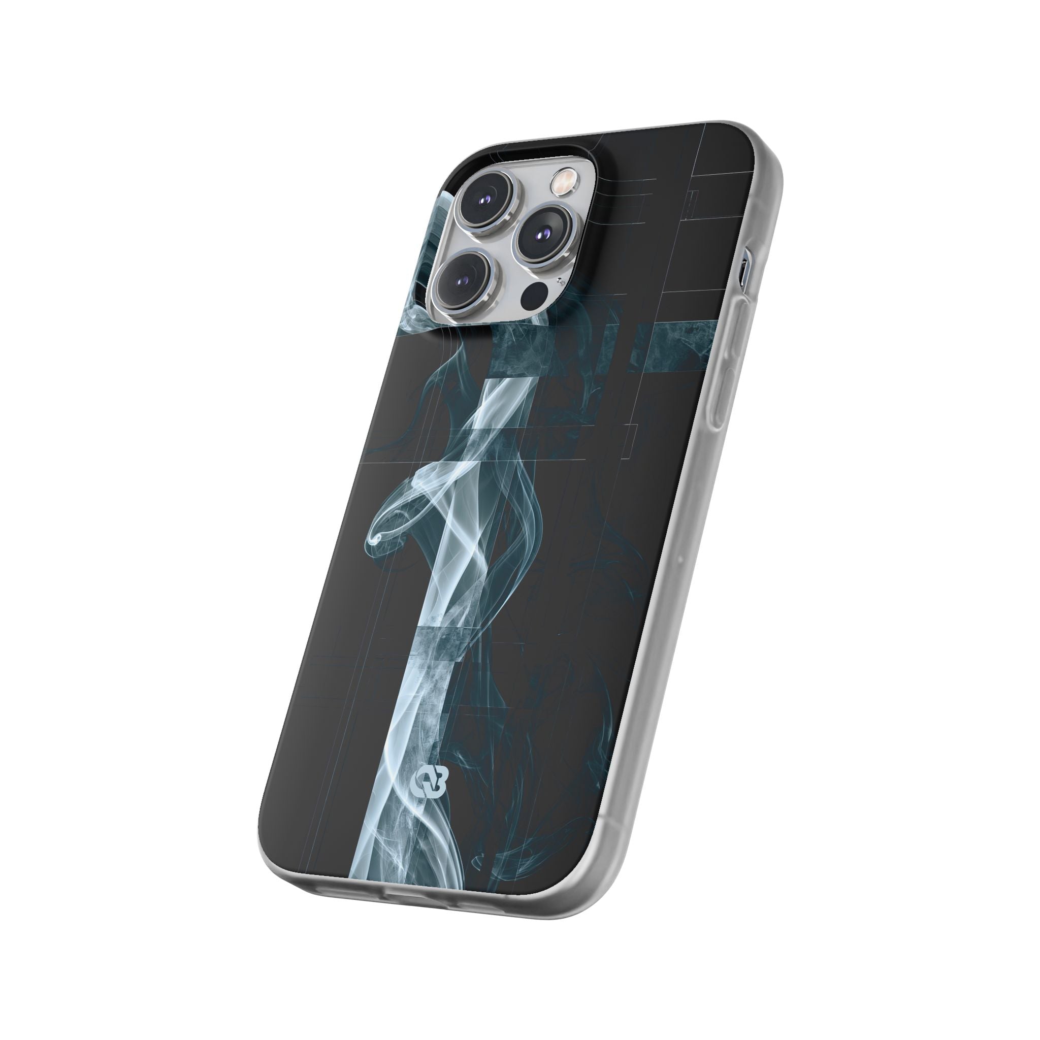 Black Lite Phone Case for iPhone - Arctic Vapor Grid
