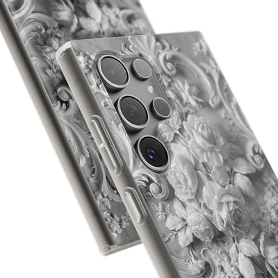 Rococo Marble Rose · Lite Phone Case for Samsung · White