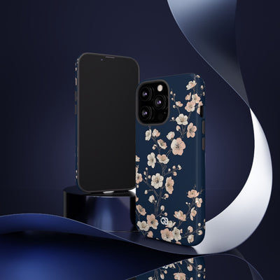 Midnight Plum Blossom · Tough Phone Case for iPhone · Blue