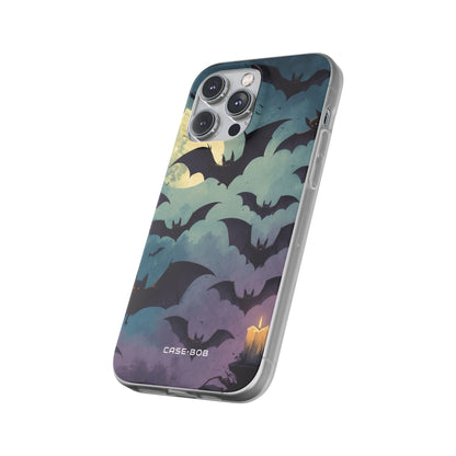 Glowing Bat Swarm iPhone 14 Pro Max Case - Soft