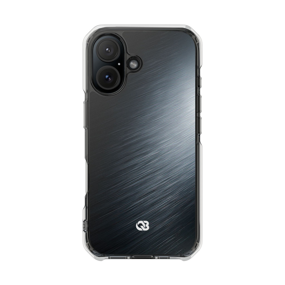 Brushed Obsidian Steel · Clear Impact Magnetic Phone Case for iPhone ·  Grey