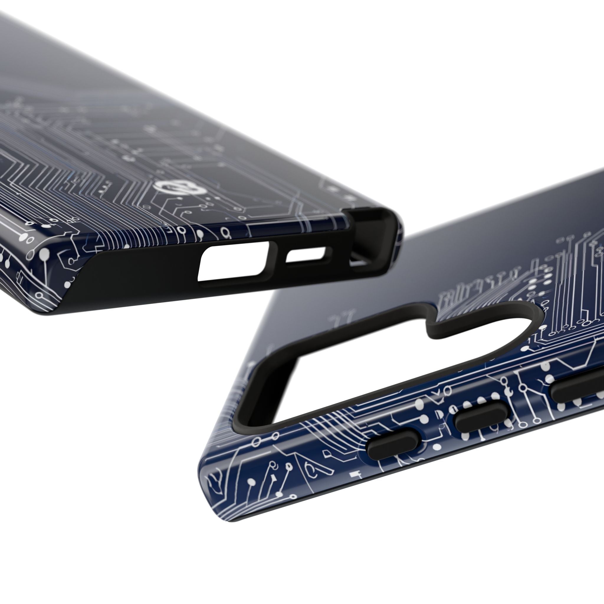 Blue Tough Phone Case for Samsung - Cobalt Data Stream
