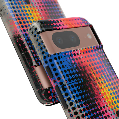 Chromatic Halftone Grid · Tough Phone Case for Pixel ·  Blue