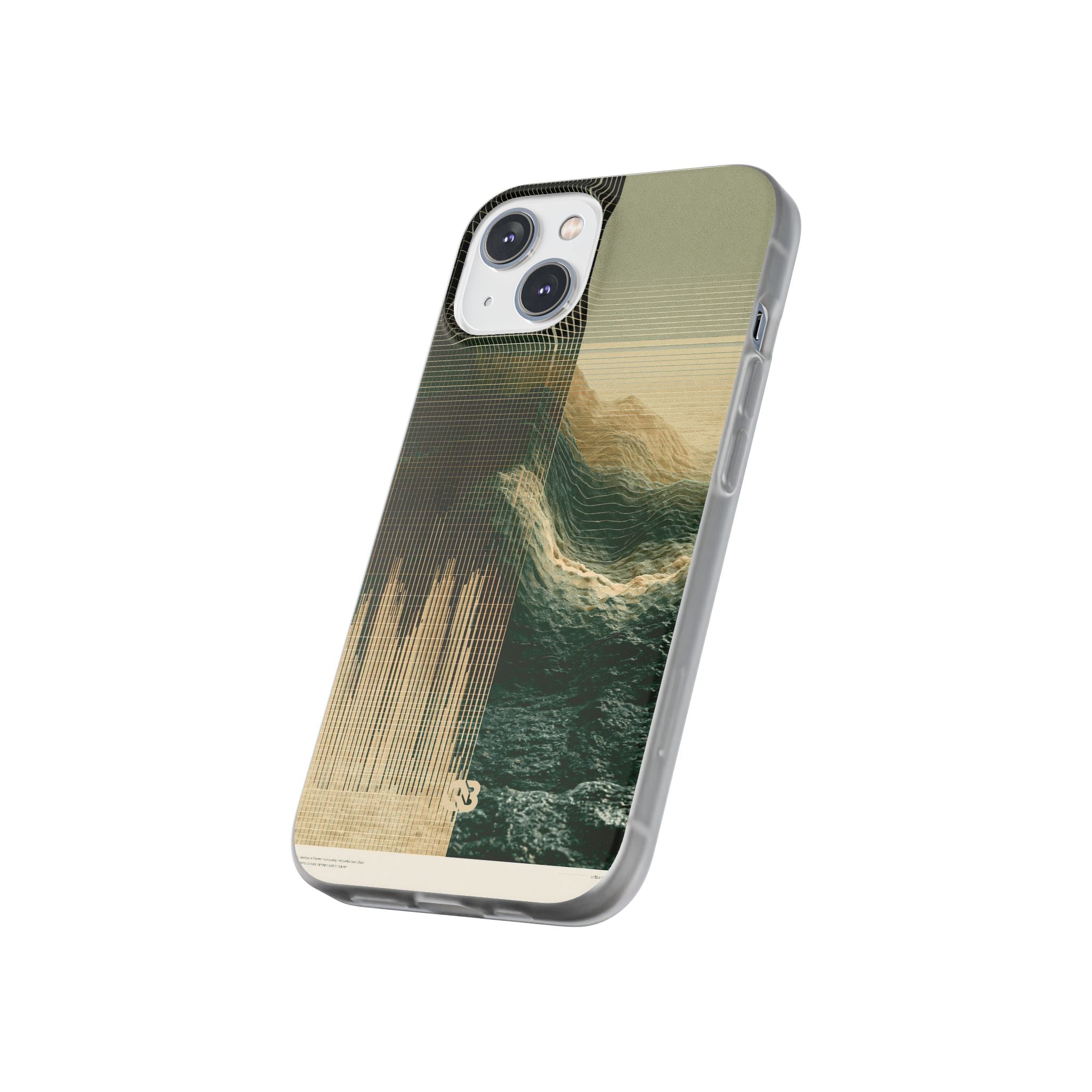 Beige Lite Phone Case for iPhone - Veridian Data Ridge