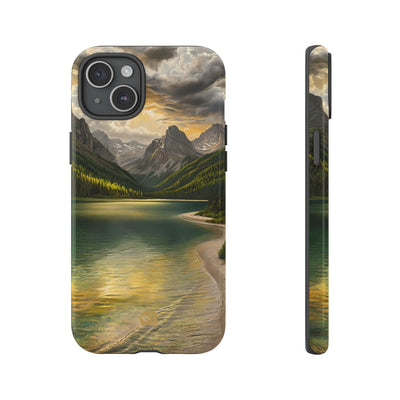 Gilded Mountain Lake · Tough Phone Case for iPhone