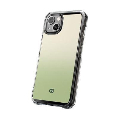 Muted Sage Ombre · Clear Impact Magnetic Phone Case for iPhone · Green
