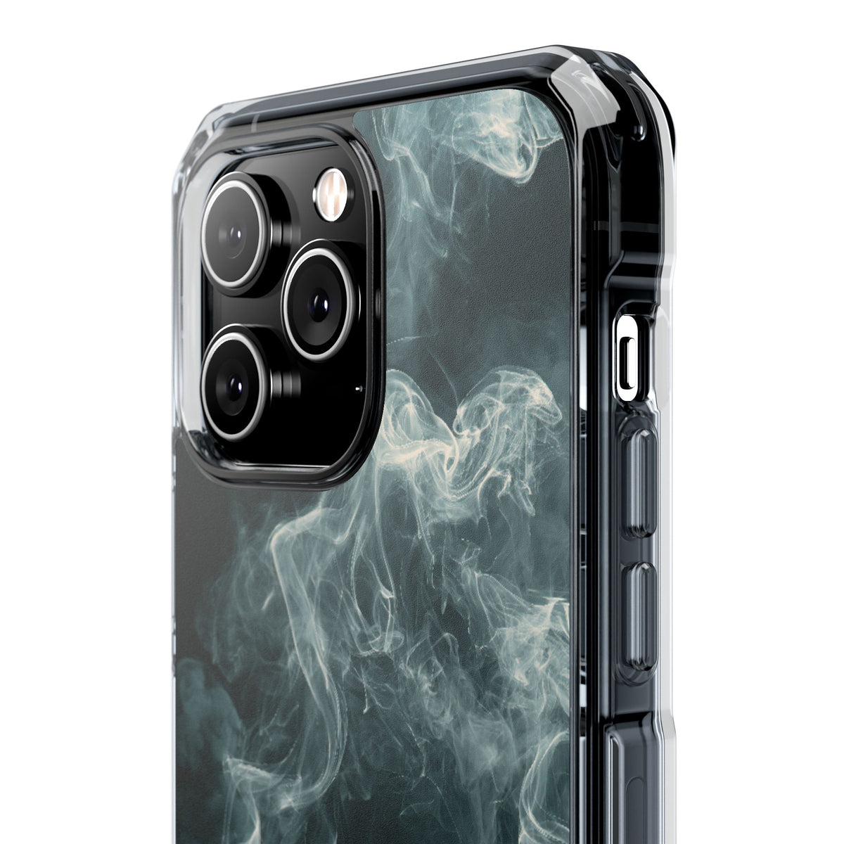 Luminescent Vapor Drift · Clear Impact Magnetic Phone Case for iPhone · Teal